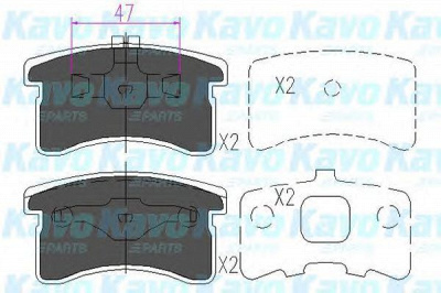 KAVO PARTS kbp1506 -  Комплект тормозных колодок, дисковый тормоз
